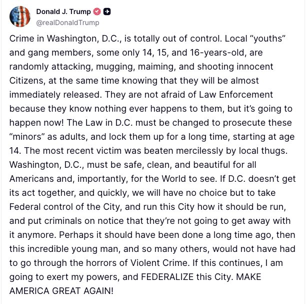 Trump's Bold Threat: Federal Control of D.C. Looms! —  Trump DC Control, Federal Authority Washington, Local Government Crisis 2025