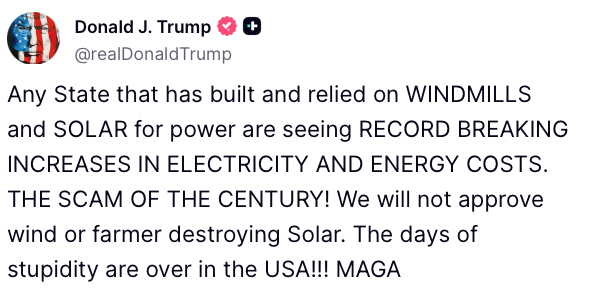 Trump's Shocking Claim: Renewable Energy is a Scam! —  "Energy Crisis 2025", "Renewable Energy Failures", "Electricity Price Surge"
