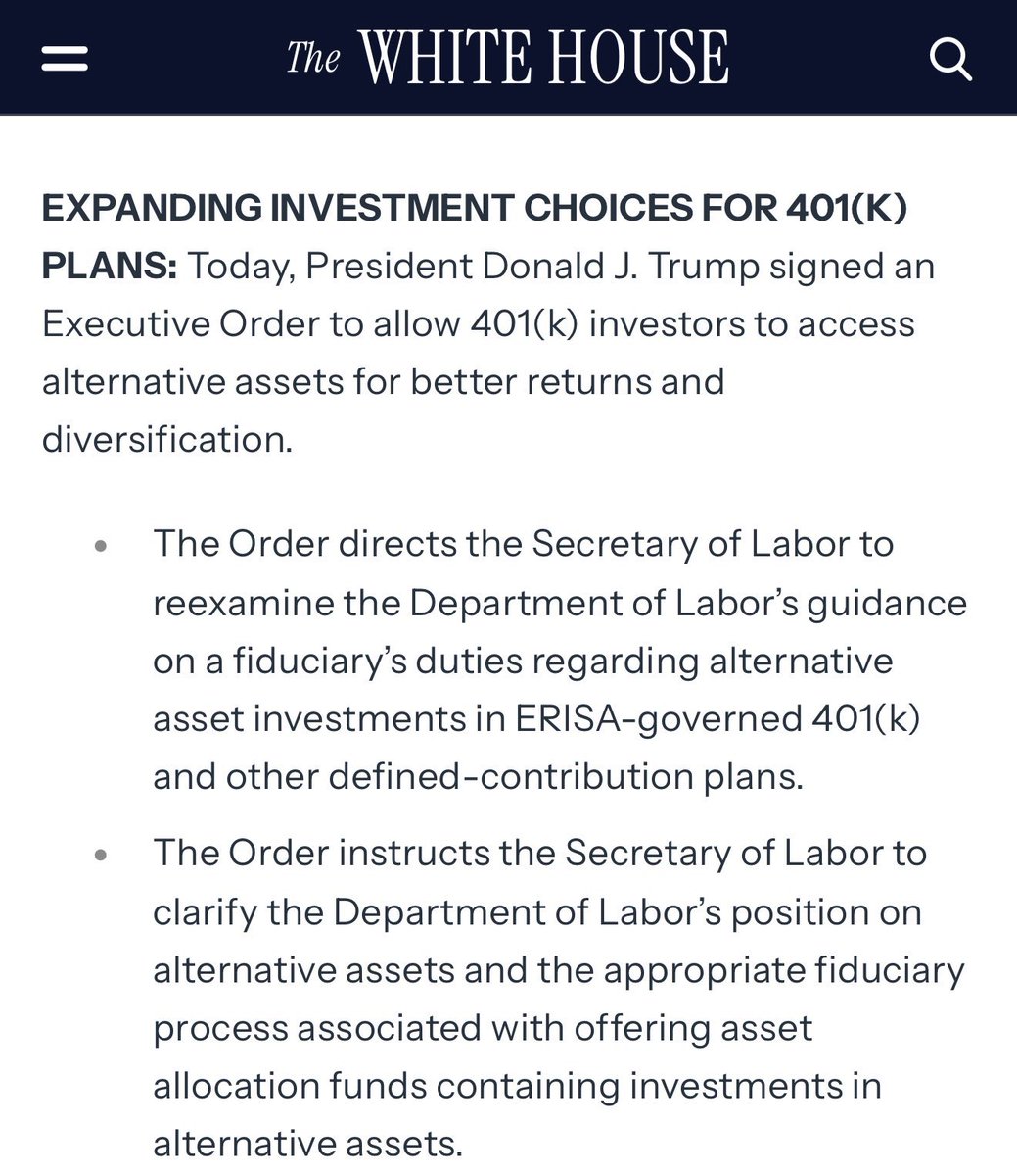 Trump's Shocking Move: Crypto in Your 401(k) Plans! —  cryptocurrency retirement plans, executive order cryptocurrency 2025, Trump 401(k) investment strategy