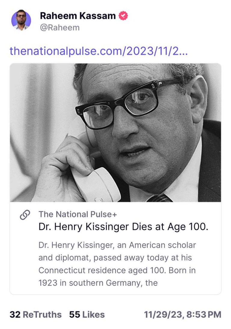 Obituary Cause Of Death Henry Kissinger Dies At Age 100 County Local News 4465