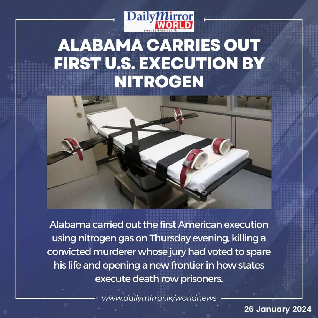 Alabama Performs First Us Execution Via Nitrogen Groundbreaking