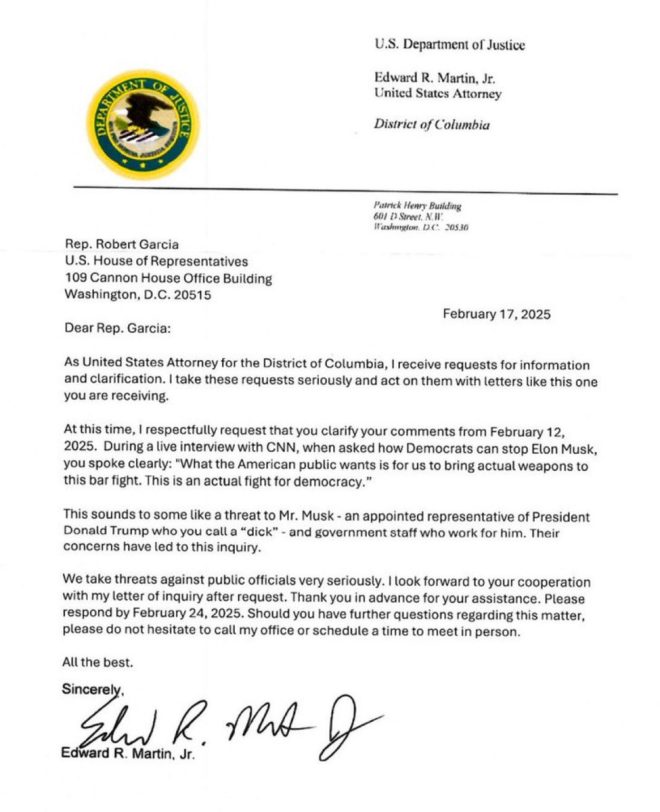 🚨 BREAKING: Congressman Garcia Faces Prosecution for Criticizing Musk!