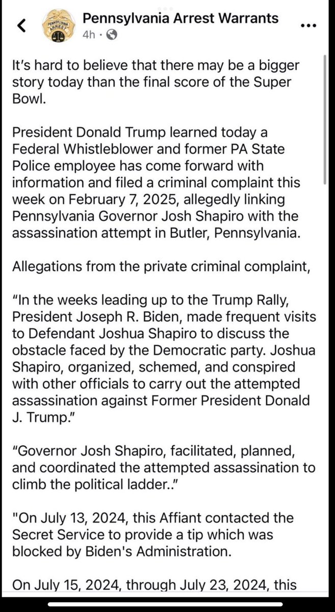 BREAKING: Whistleblower Alleges Shapiro Linked to Trump Assassination!
