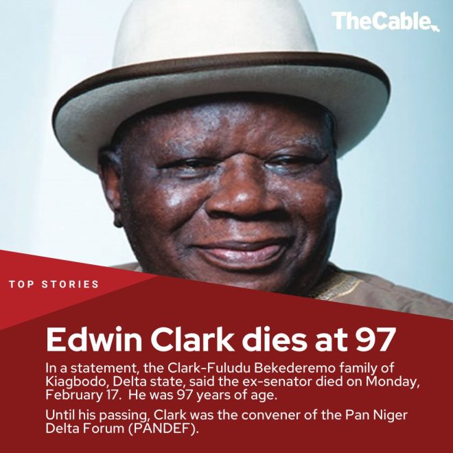 Death of Edwin Clark at 97 Shocks Nigeria, Legacy Lives On