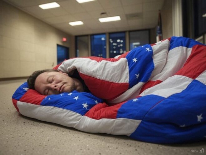 Elon Musk Sleeps on Floor to Save America: Is He a National Treasure?