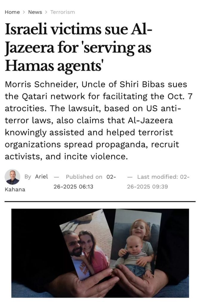 Family Sues Al Jazeera Over Alleged Complicity in Murders