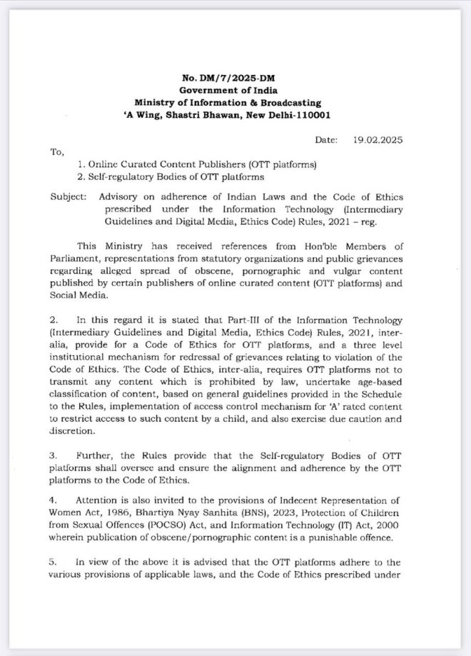 India Cracks Down on OTT: Censorship or Necessary Regulation?