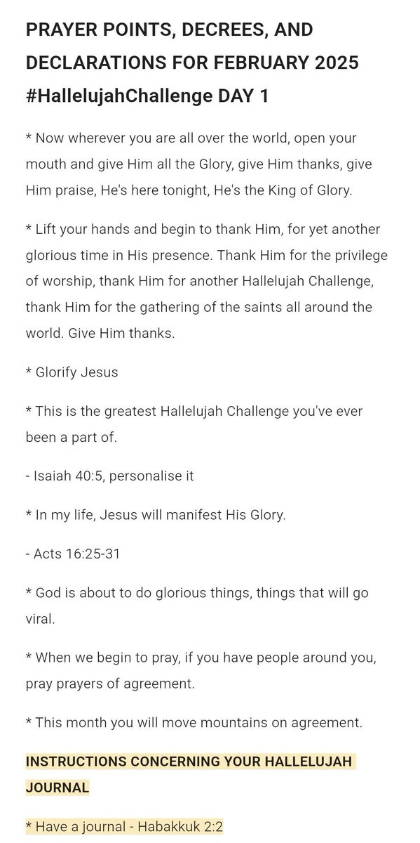 PRAYER POINTS REVEALED: February 2025's HALLELUJAHChallenge Sparks Outrage!
