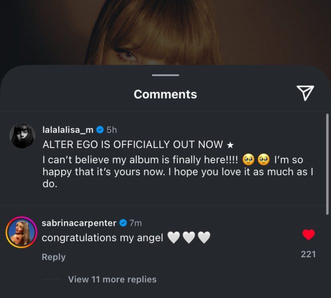 SABRINA Sparks Outrage with Sweet Comments on LISA's Post!