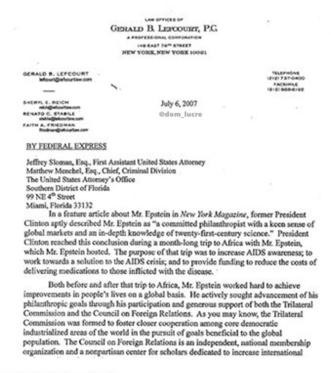 Shocking Letter Claims Epstein Co-founded Clinton Global Initiative!