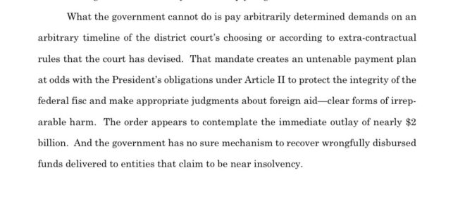Trump Administration Seeks SCOTUS Block on $2B Foreign Aid Deadline