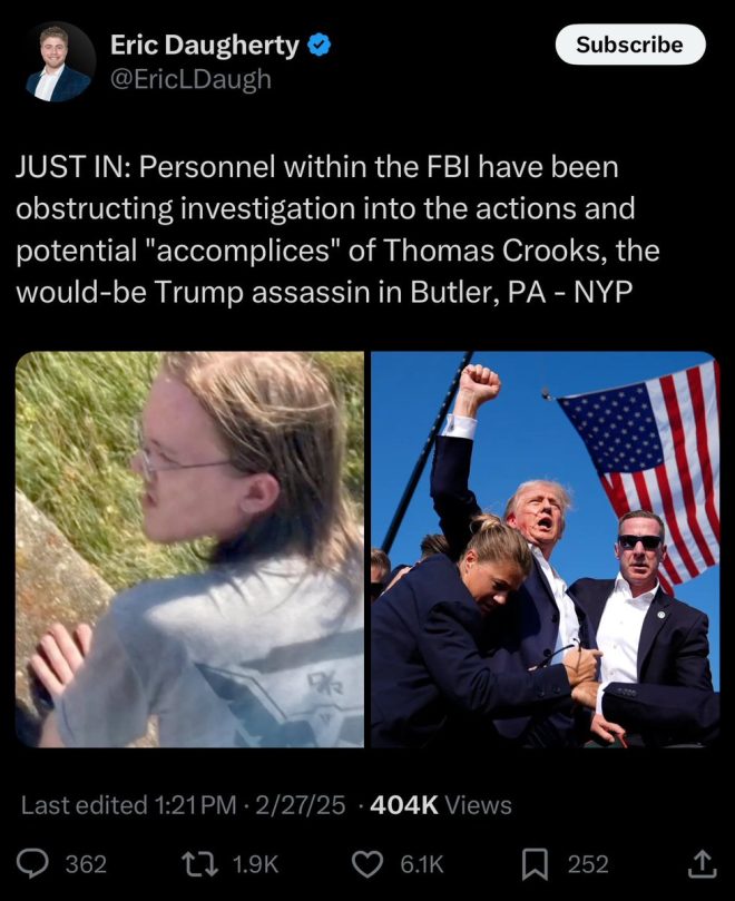 Trump Assassin Linked to FBI: Investigative Obstruction Exposed