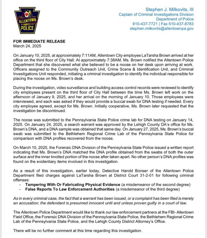 Allentown Official Charged: Noose Hoax Sparks Outrage!
