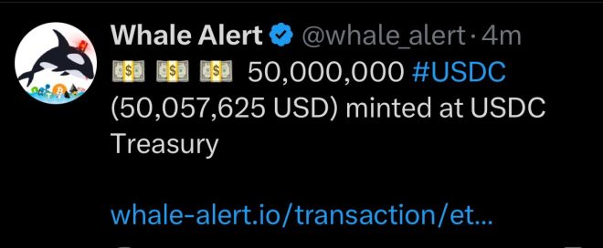 💥BREAKING: $50M USDC Minted! Market Pump or Manipulation?