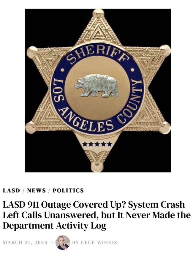 BREAKING: 911 Crash Exposed as LASD's Latest Cover-Up!
Incompetence Under @LACoSheriff Puts LA Public Safety at Risk!