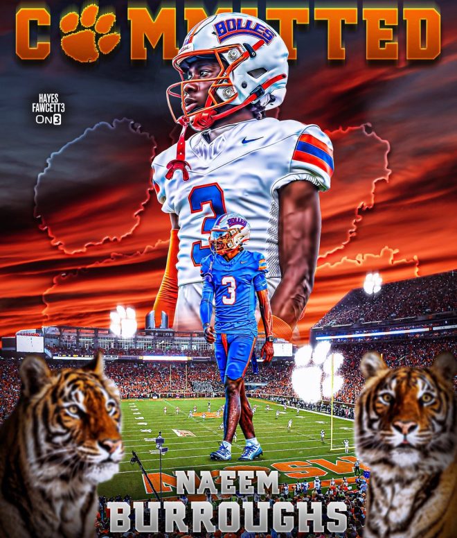 BREAKING: Clemson Stuns Rivals as Elite WR Naeem Burroughs Commits!