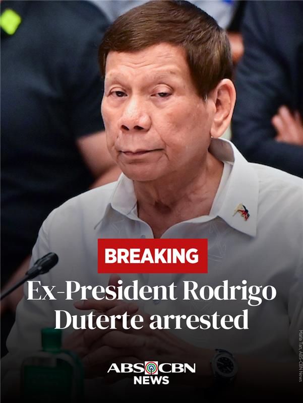 BREAKING: Duterte Arrested for Alleged Crimes Against Humanity!