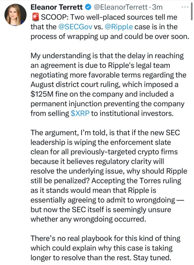 🚨 BREAKING: Eleanor Terret Claims Ripple Case Could End Any Day! ⚖️