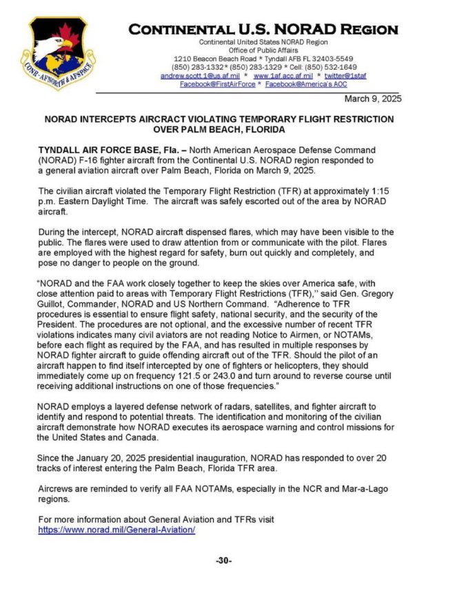 🚨 BREAKING: Fighter Jets Intercept Intruder Over Trump’s Mar-a-Lago!