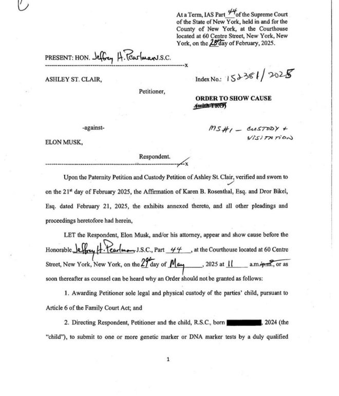 BREAKING: Judge Orders Elon Musk to Court in Paternity Battle!