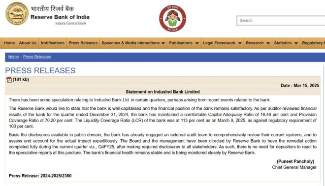BREAKING: RBI Declares IndusInd Bank Stable Amid Controversy!