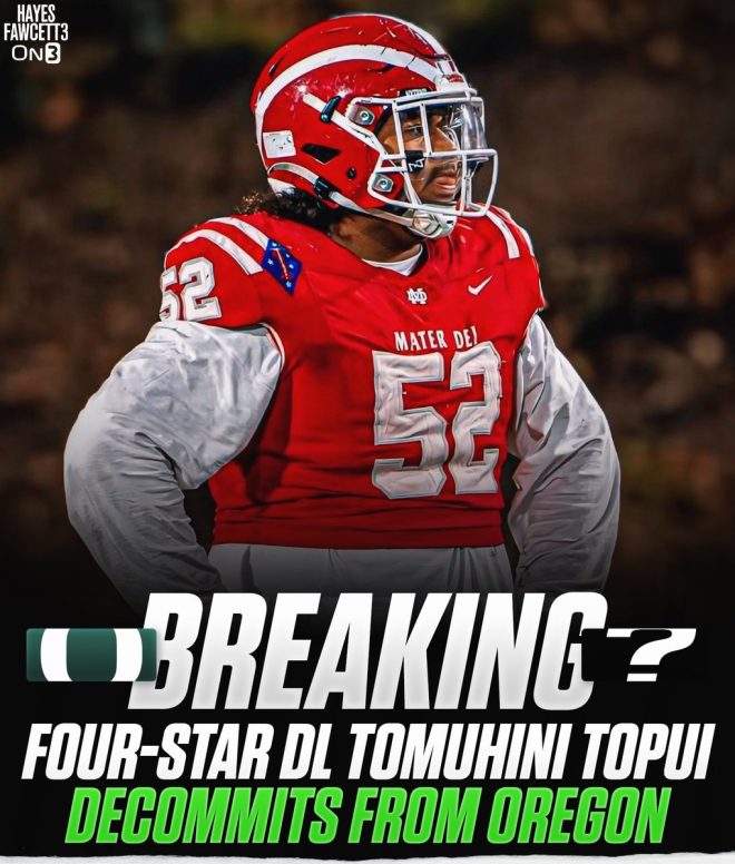 BREAKING: Tomuhini Topui Dumps Oregon—Shockwaves in Recruiting!