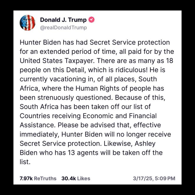🚨🚨BREAKING!!! Trump Yanks Secret Service From Hunter & Ashley Biden After Exposing Taxpayer-Funded South Africa Trip! #LauraLoomerUnleashed