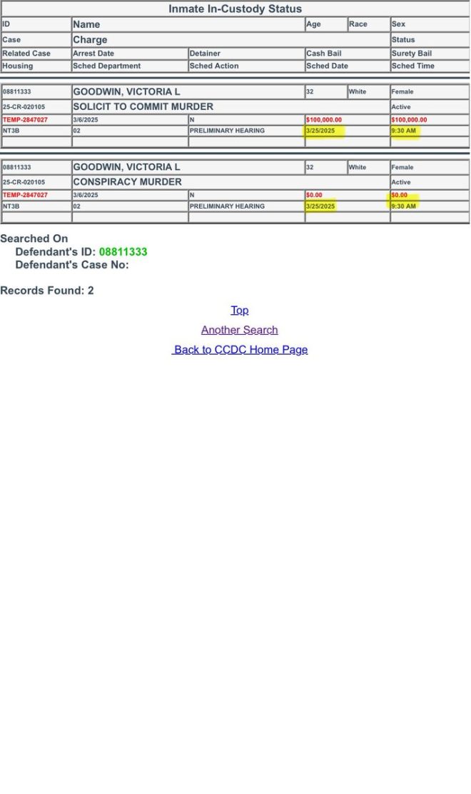 🚨 #BREAKING: Victoria Goodwin's Preliminary Hearing Sparks Outrage as Bail Remains Unpaid at $100,000 - Clark County Nevada Website Reveals Shocking Details