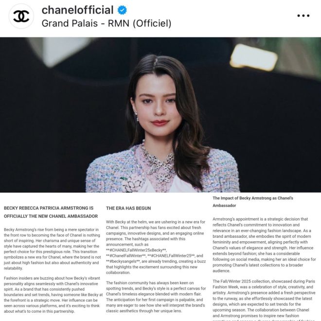 Becky Armstrong Shocks Fashion World as New Chanel Ambassador!
REBECCA AT CHANEL PFW25
CHANELFallWinter25xBecky
ChanelFallWinter
CHANELFallWinter25
