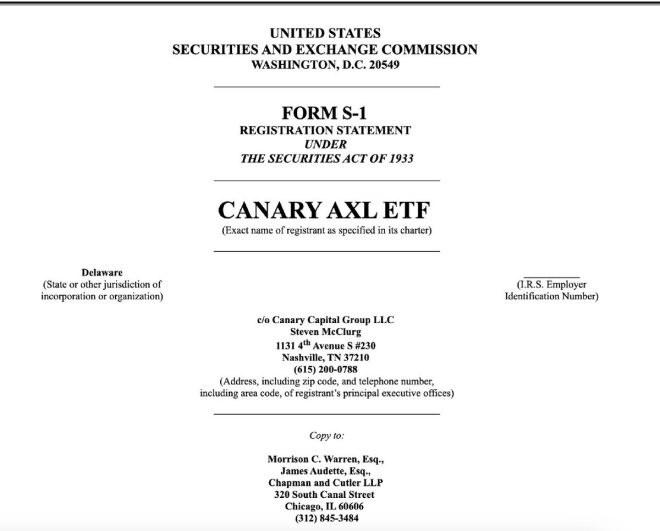 Canary Capital's Shocking ETF Filing: $AXL Token's Wild Future!  
Ex-US Official Joins Axelar's Controversial Advisory Board