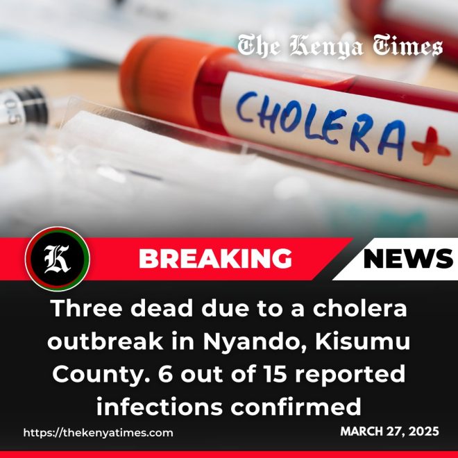 Cholera Outbreak in Kisumu: 3 Dead, Panic Ensues in Nyando!