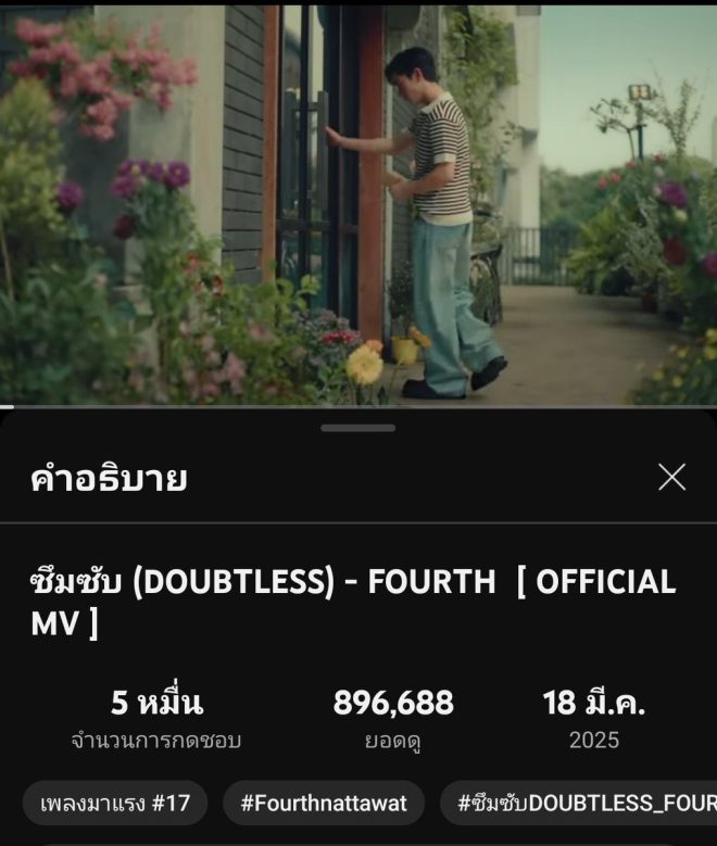"Controversial Fourth MV Doubtless Hits 896,688 Views in 10 Days - No.17 on Charts! Can It Reach 1M Today?" #DoubtlessMV_FOURTH