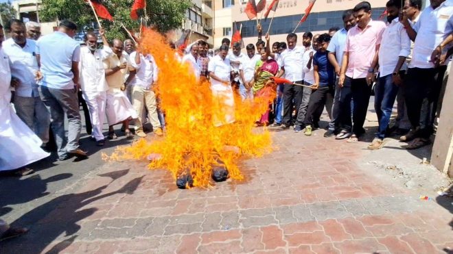 DMK Protests Against BJP Minister's Insult to Tamils
