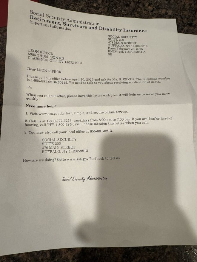 Death Notification Confusion for My Late Father's Social Security