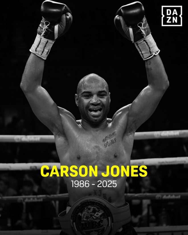 Death of American Veteran Boxer Carson Jones at Age 38