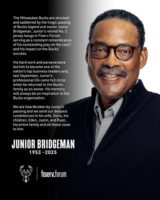 Death of Bucks Legend Junior Bridgeman Leaves Us Heartbroken