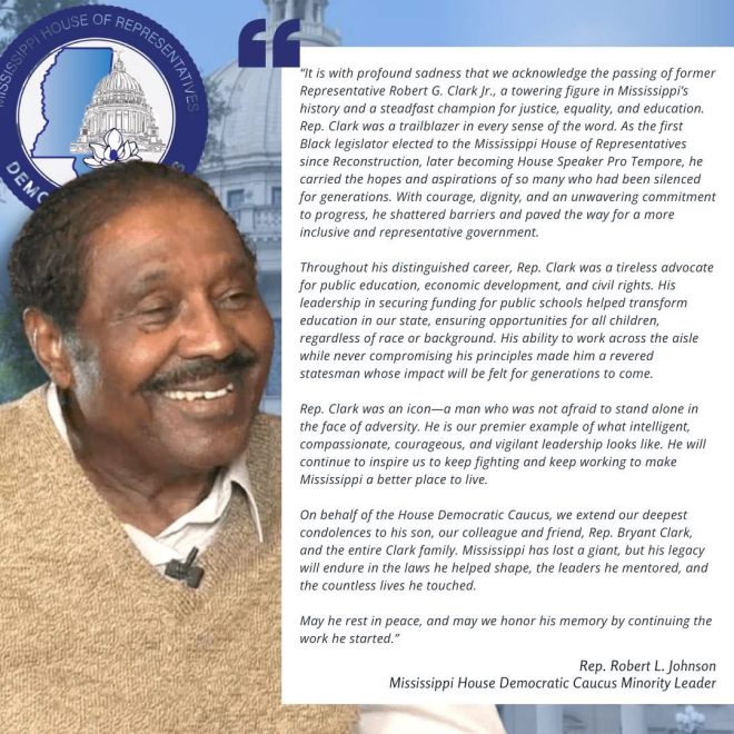 Death of Mississippi Icon: Remembering Robert G. Clark Jr.