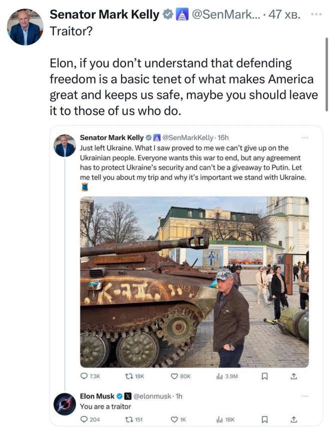 Elon Musk Labels Arizona Senator a "Traitor" Over Ukraine Support!