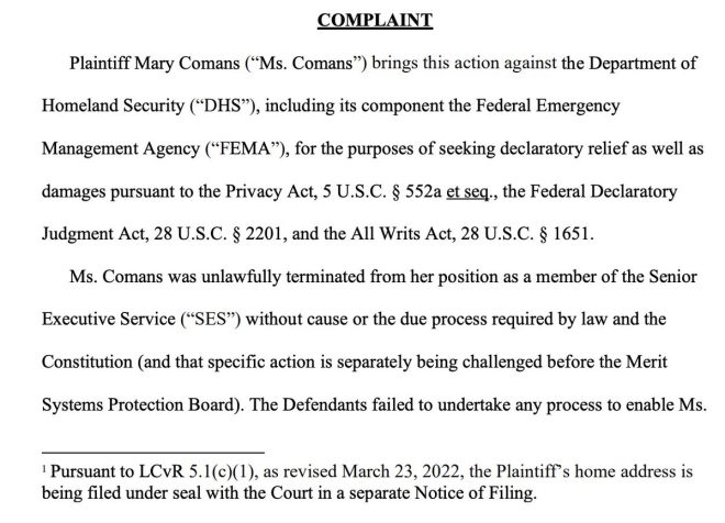 Fired FEMA Official Sues Trump Admin: Claims False Migrant Funding