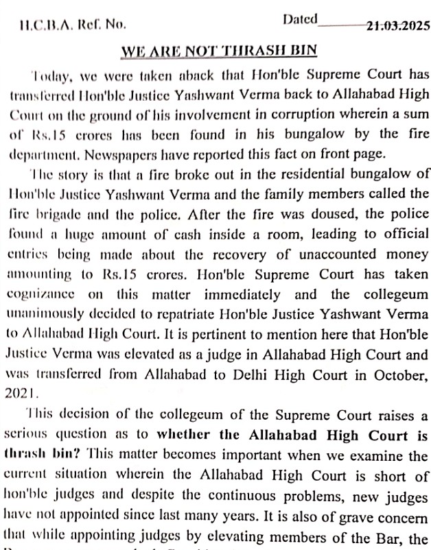 High Court Bar Association Rages Against SC's Shocking Transfer!