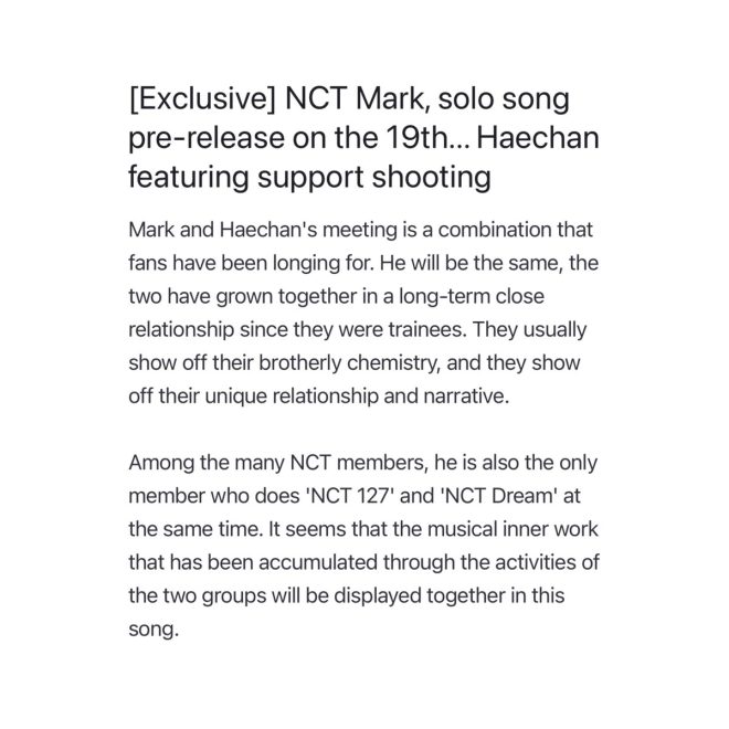 Mark's Shocking Collaboration with Haechan Drops March 19th!