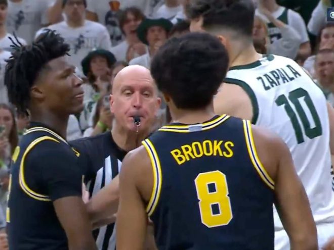 Michigan's Epic Blowout: Tough Guy Act at Half-Court Backfires!