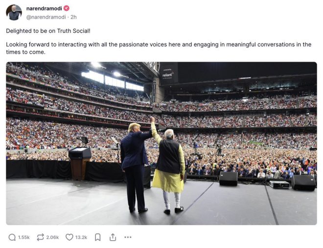 Modi Joins Truth Social, Shocking Post with Trump Ignites Outrage!
