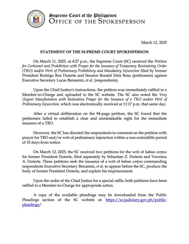 Supreme Court Shocks Nation: Duterte's ICC Arrest Petition Denied!