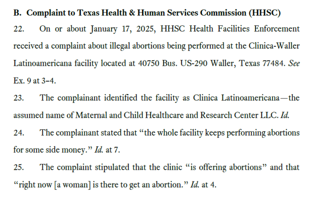 Texas AG Paxton Files Injunction Against Abortion Provider, No New Evidence Found #txlege