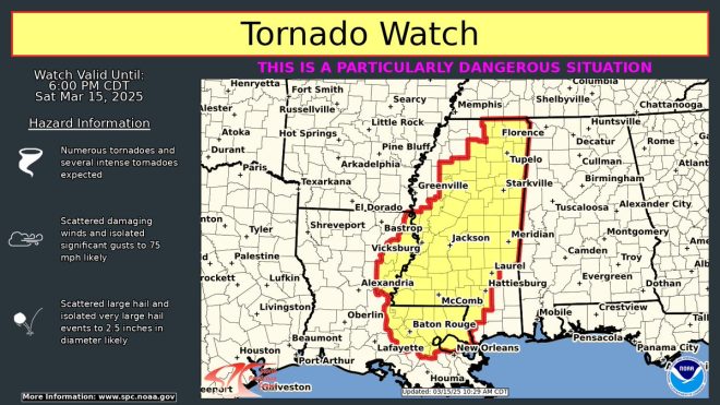⚠️ Tornado Watch: Long-Track Tornadoes Set to Ravage MS & LA! ❗️