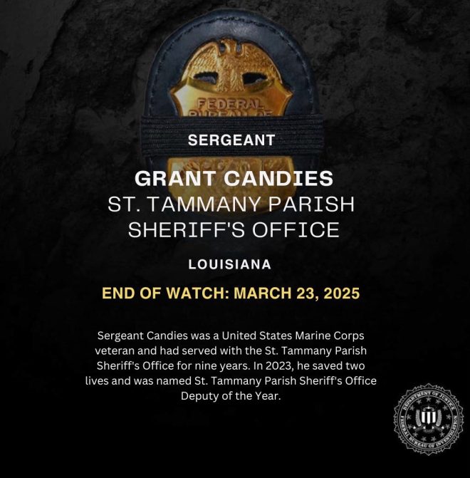 Tragic Death of Sergeant Grant Candies in Louisiana Incident