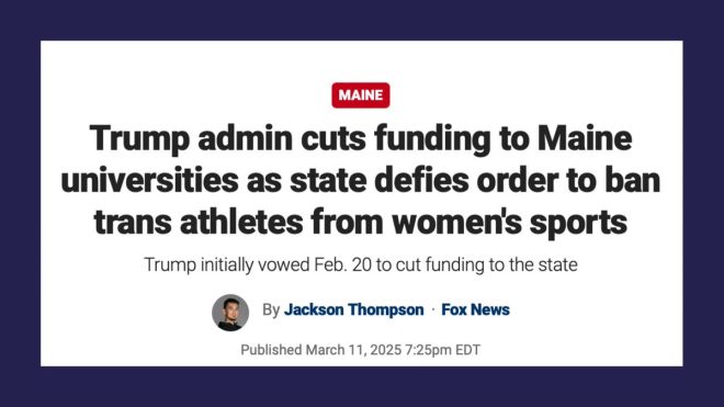 Trump Halts Federal Funds to Maine Over Trans Sports Policy!