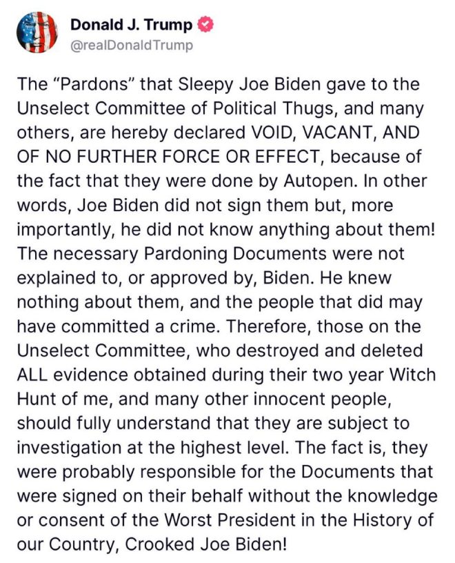 Trump Strikes Back: Cancels Biden's Pardons in Shocking Move!