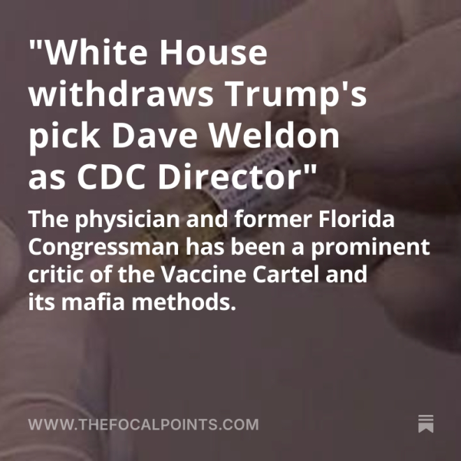 Trump's CDC Pick Withdrawn: Vaccine Critic or Political Pawn?